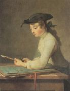 Jean Baptiste Simeon Chardin The Young Draftsman (mk05) USA oil painting artist